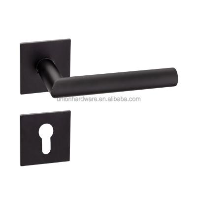 China Modern Design Modern Stainless Steel Matte Black Door Handle, Door Lever Handle Black, Interior Door Handle for sale