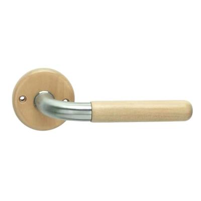 China New modern design stainless steel door handles lever, wood finish door handle, door handle wood for sale