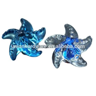 China Coastal Starfish Wholesale Design Crystal Cabinet Knob, Furniture Knob, Drawer Knobs for sale