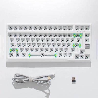 China Anti-Ghosting Hot Swap Keyboard DIY Mechanical Kit Split Keyboard Hotswap Polycarbonate Plate Keyboard Kit Kit for sale