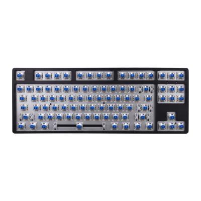 China Custom 3 Anti-ghosting Black Trim Mode Wireless Mechanical Keyboard Kit 2.4g BT 87% With DIY Hot Swap Switchable for sale