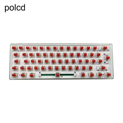 China Anti-ghosting Factory Wholesale 61 Keys Custom 60% DIY Keyboard Case Game DIY Mechanical Keyboard Kits for sale