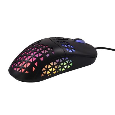 China Manufacturer Lightweight Mouse PC Ergonomic Backlit Honeycomb Logo Game Mouse RGB Backlit Ergonomic Wired Gaming Mouse for sale