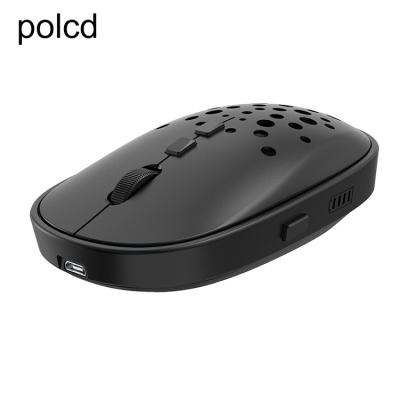 China Mini Wholesale BT Computer Mouse Silent Honeycomb Hole USB Rechargeable Ergonomic Wireless Mice for sale