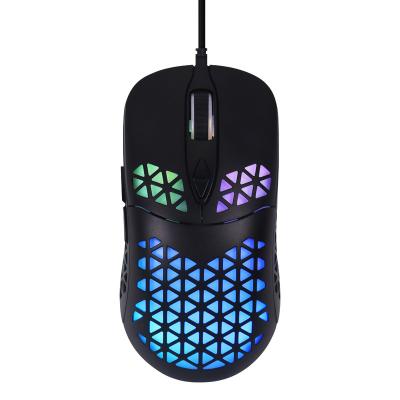 China Hollow Design 88 RGB Backlit Polcd Backlit Design 88 RGB Handle Computer Gaming Gamer Comfortable Mouse for sale