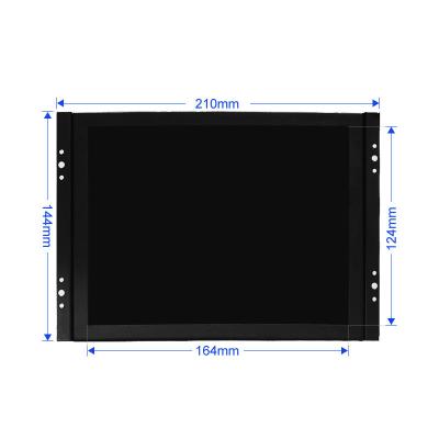 China Industrial grade Stardigital 8 inch manufactural metal industrial monitor with HD-MI/BNC/VGA/AV/USB interface for sale