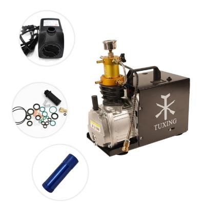 China Tuxing 4500psi 300bar 110V Scuba Tank PCP Lubricated Safe Explosion Proof Air Compressor For Diving for sale