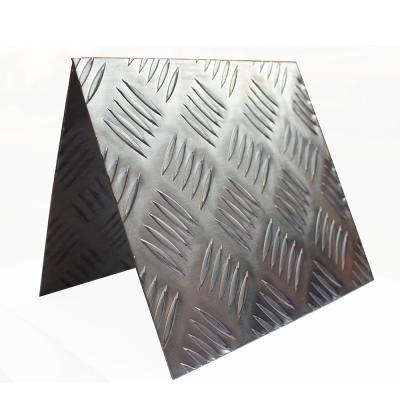 China Construction Five Ribs Checkered Panel Oxidized Three-Rib Small Pattern Aluminum Plate 5052 H114 for sale