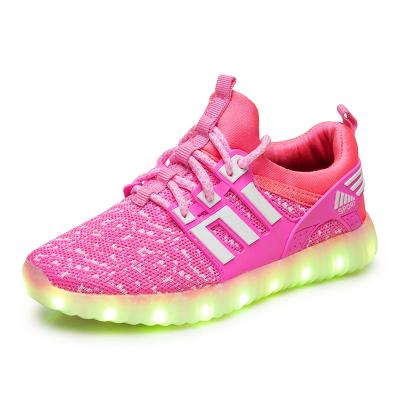 China 2021 Hot Selling Low Price LED Light Kids Shoes Sport Shoes 25-36 for sale