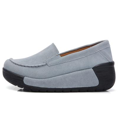 China Hot Selling Suede Women's Shoes Height Increasing Loafer Loafer Shoes Women for sale