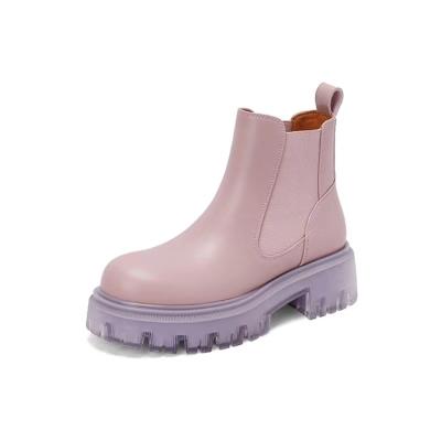 China New Brand Lightweight Women's Small Boots Insert Elastic Women's Shoes Short Boots Women's Chelsea Boots for sale