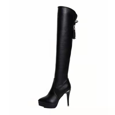 China New High Heel 10cm Waterproof Thin Stiletto Over-the-Knee High Leg Tube Women's High Heel Boots Waterproof Platform Women's Boots for sale