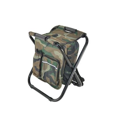 China Light Weight Single Folding Saddles Backpack Cooler Bag Outdoor Folding Fishing Stool for sale