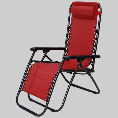 China Durable Outdoor Wider Armrest Weightless Living Room Folding Chair Adjustable Recliner With Cup Holder for sale