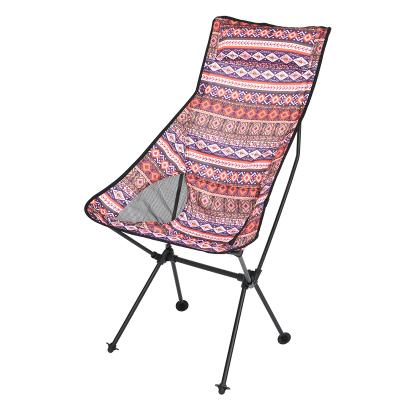 China Modern Upgraded Moon Camping Outdoor Portable Lightweight High Back Camping Chair Modern Folding Chair for sale