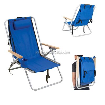 China Modern Folding Sun Lounger Convertible Beach Chair Portable Arm Extended Beach Chair for sale