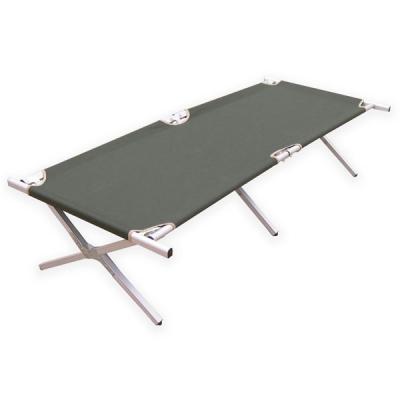 China Cheap Lightweight Steel Folding Camping Cot Army Camping Cot Folding Military Bed for sale