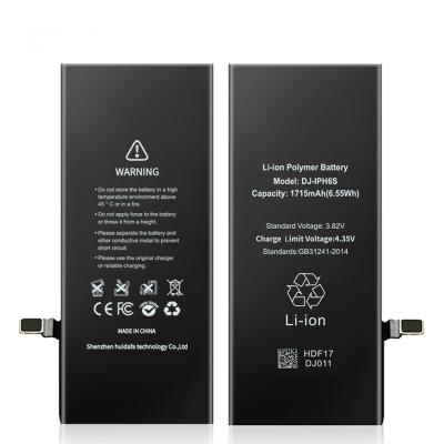 China Rechargeable Cell Phone 2200mAh AAA Lithium Ion Polymer Battery For 6S Phone for sale