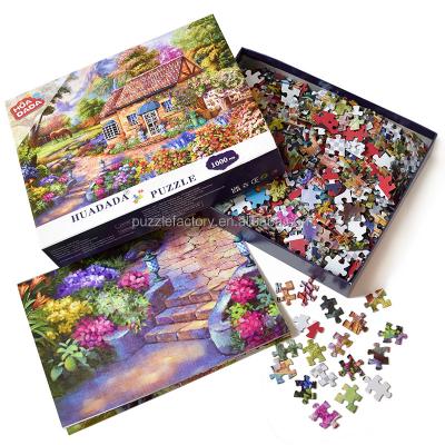 China Toy Factory Custom High Quality Cartoon Educational Games 1000 Pieces Jigsaw Puzzles Adult for sale