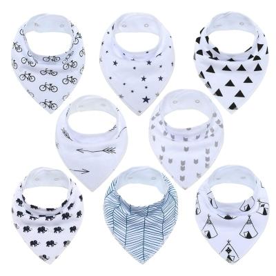 China Antibacterial Water Absorbable Soft Cotton Baby Bandana Drool Bibs Adjustable Newborn Baby Bib For Baby for sale