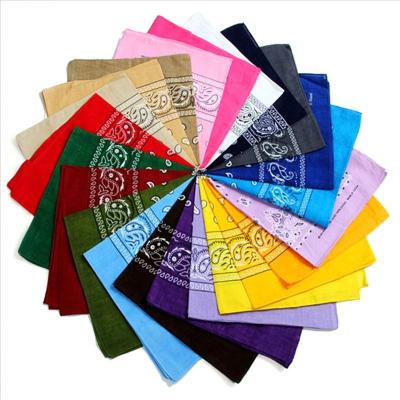 China 12Pcs Multifunctional Bandanas Headwear 100% Used Polyester Paisley Print Head Wrap Bandana Scarf for sale