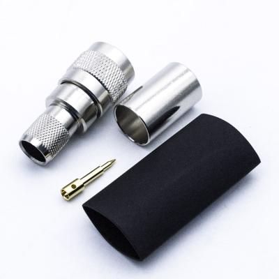 China Good Performance RF Coaxial Male Straight RF Connector TNC Crimp Type For RG214 Cable for sale