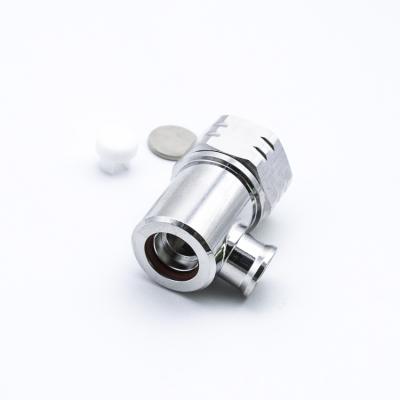 China 4.3-10 RF Male Screw R/A Coaxial Connector For 3/8