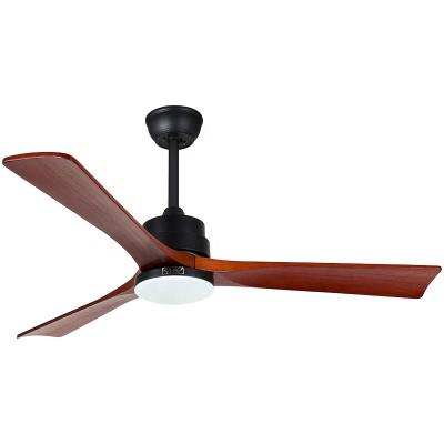 China Fengyun new idea dc motor 52 inch 3 color wooden air conditioning remote control led ceiling fans with light for sale