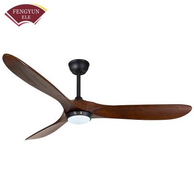 China Fengyun new idea dc motor 60 inch 3 color wooden air conditioning remote control led ceiling fans with light à venda