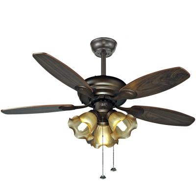 China Classic Led Ceiling Fan Modern Simple Wood Baldes 220v Decorative With Light Te koop