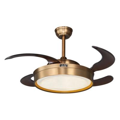 中国 2021 new designer hot sale 110 220V 36 42 56 inch decorative modern remote control led ceiling fans with light 販売のため