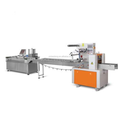 China Automatic Horizontal Commodity Packing Pillow Packing Machine Cookie Cake Flow Wrapping Machine for sale