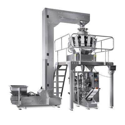 China 10 Head Products Weigher Sealing Nuts Sugar Granule Potato Chips Premade Automatic Pouch Vertical Filling Packaging Machine for sale