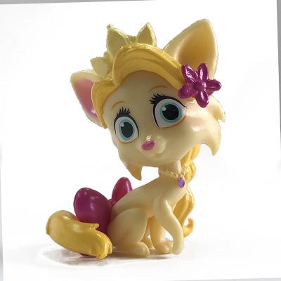 China OEM Realistic 3d Scale Toy Custom Small Fantasy Cartoon Action Printing Princess Yellow Plastic Figures for sale