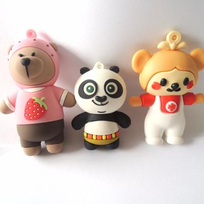 China Customized Plastic Figures PVC Rubber Convex 3d Panda Figure Soft Pvc Cartoon Toy Gifts 3d micro injection high quality from Europe for sale