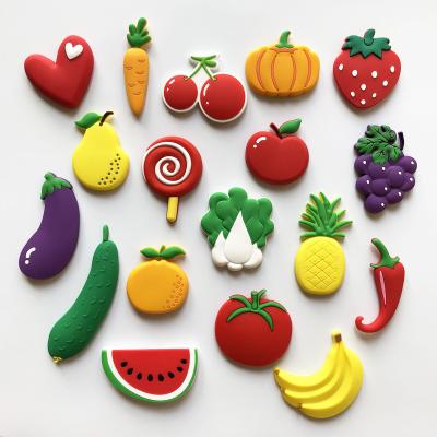 China Animal Funny Fruit Offset Printing Silicone PVC Promotion Gift Pizza Hut Design Epoxy Rubber Fridge Magnet for sale