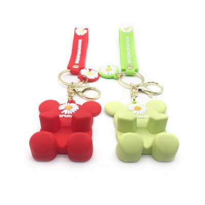 China Double Sided Mini Wholesale 3d Effect Cartoon Toy Customs Lead OEM Rubber Soft Heart Shape PVC Keychain Key Chain for sale