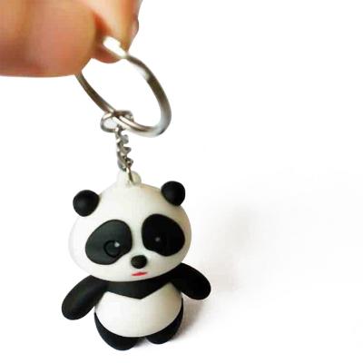 China Custom Brass Zinc Alloy Metal Panda Toy Maker Souvenir 3d Animal Shaped Key Chain for sale