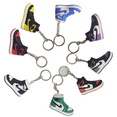 China Cheap Environmental Friendly Wholesale 3D Plastic Sport Shoes Custom Sneaker Key Chain Sneaker Key Chain for sale