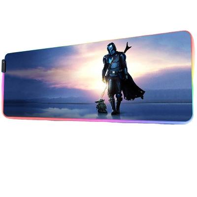 China 100% High Quality Eco-friendly Custom Design Gaming Led Large Gaming Mat RGB Cable Durable Rubber Mouse Pad for sale