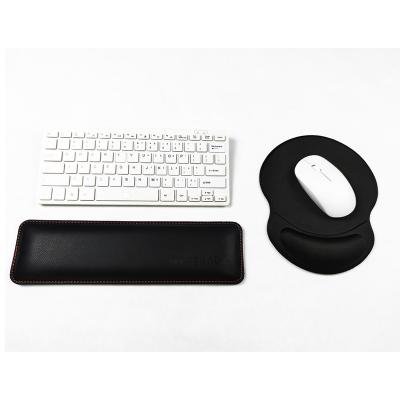 China Hot Stocked Custom Sale Ergonomic Wrist LOGO Keyboard Protector Mouse Pad and Wrist Protectors Office Leather Durable Set for sale