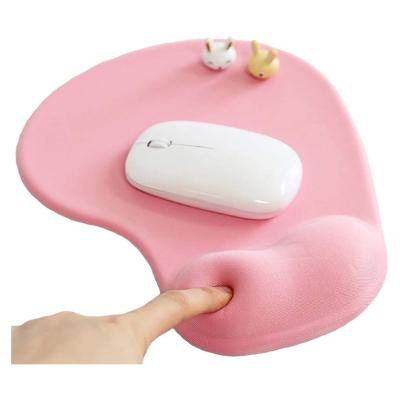 China Stocked Custom Popular Eco-friendly Logo Gel Wrist Rest Support Pink Ergonomic Mouse Pads With for sale