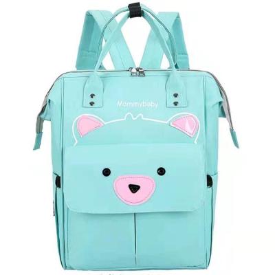 China Rope Handle Diaper Bag Newest Fashion Cartoon Waterproof Mummy Baby Backpack Cute Large Capacity Open Backpack for sale