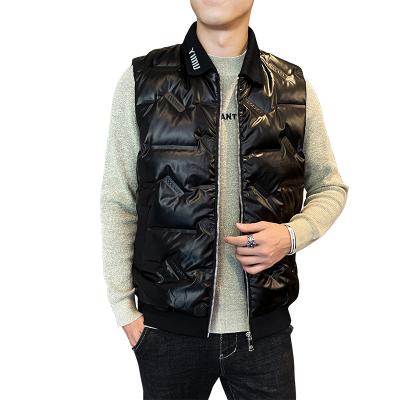 China Lightweight winter viable 80% insulated outer coat capable of stripper pack down sleeveless shinny coats for men for sale