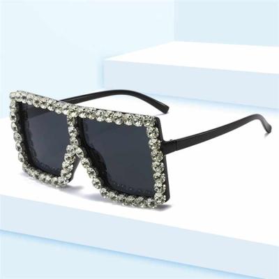 China Fashion sunglasses border handmade diamond bordered square sunglasses to sell well in Europe and America for sale