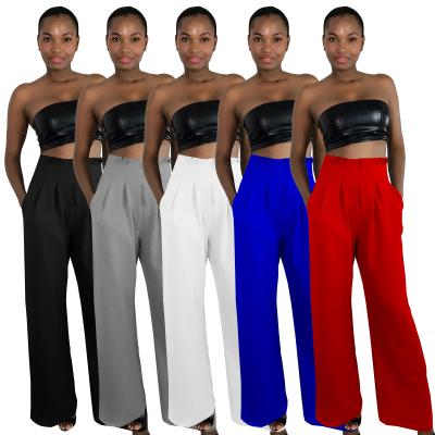 China QUICK DRY High Waist Two Piece Set Women Long Wide Leg Pants Fashion Clothes Wrapped Chest Two Piece Set Women Clothing for sale