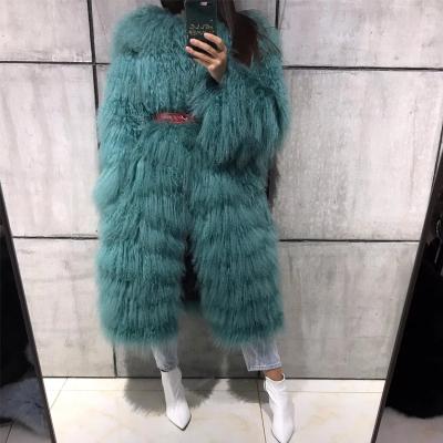 China 2021 Winter Fashion Anti-Shrink Ladies Plus Size Jackets Women Mongolia Sheep Fur Coat Outerwear for sale