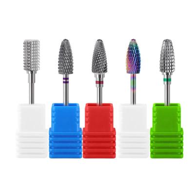 China Left And Right Stainless Steel LJW 2 Way Carbide Nail Drill Bit For Manicure for sale