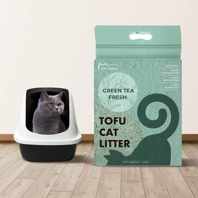 China Sustainable New Listing Easy To Clean And Sell Environmentally Friendly And Tasteless Natural Banded Tofu Cat Litter for sale