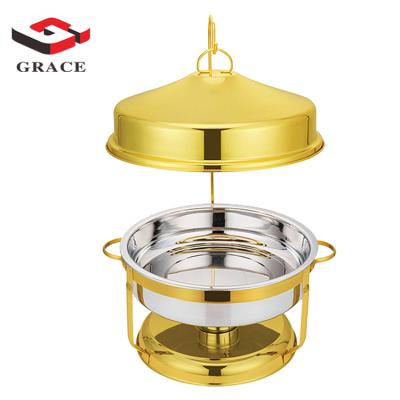 China Hotel Buffet Food Equipment New Design Food Warmer Chafing Dish Hotel Buffet Supplies Chaffer Pot Warmers for sale